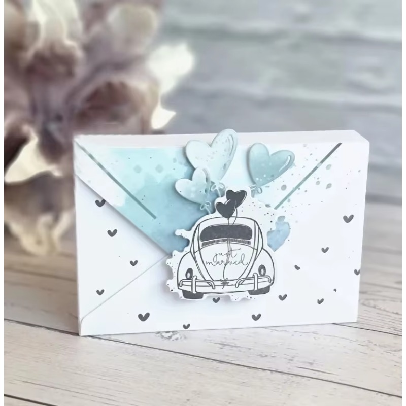Stencil Cutting Plotter - แม่พิมพ์ตัดโลหะ Piggy Craft สำหรับตกแต่งลูกโป่งรูปหัวใจ ใช้กับงาน Scrapbook