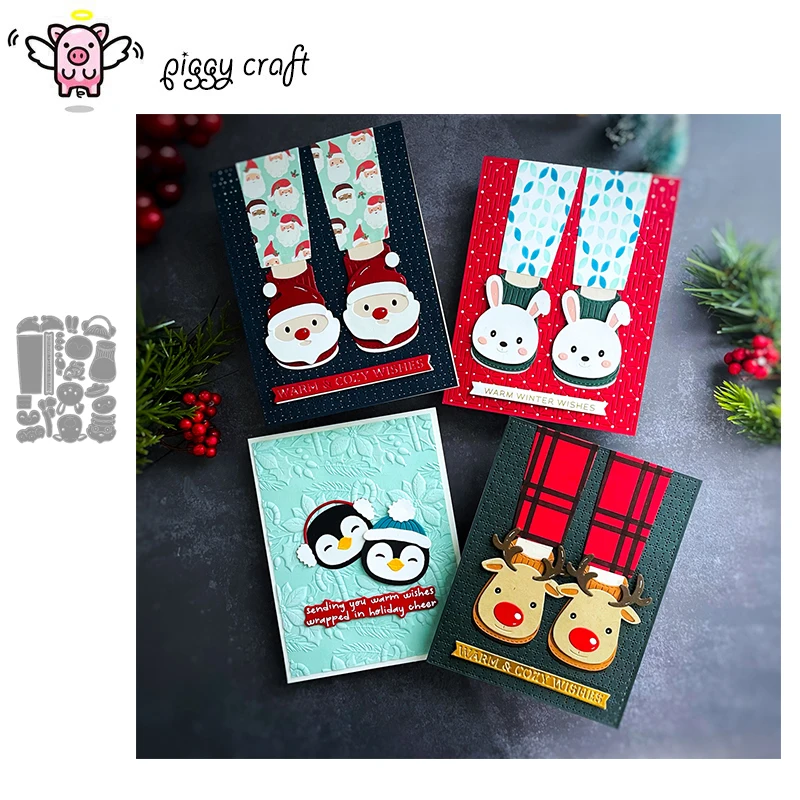 Stencil Cutting Plotter - Piggy Craft ตัดโลหะตายตัด Die แม่พิมพ์คริสต์มาสชุดตกแต่งสมุดภาพกระดาษหัตถกรรมแม่พิมพ์มีดใบมีด Punch