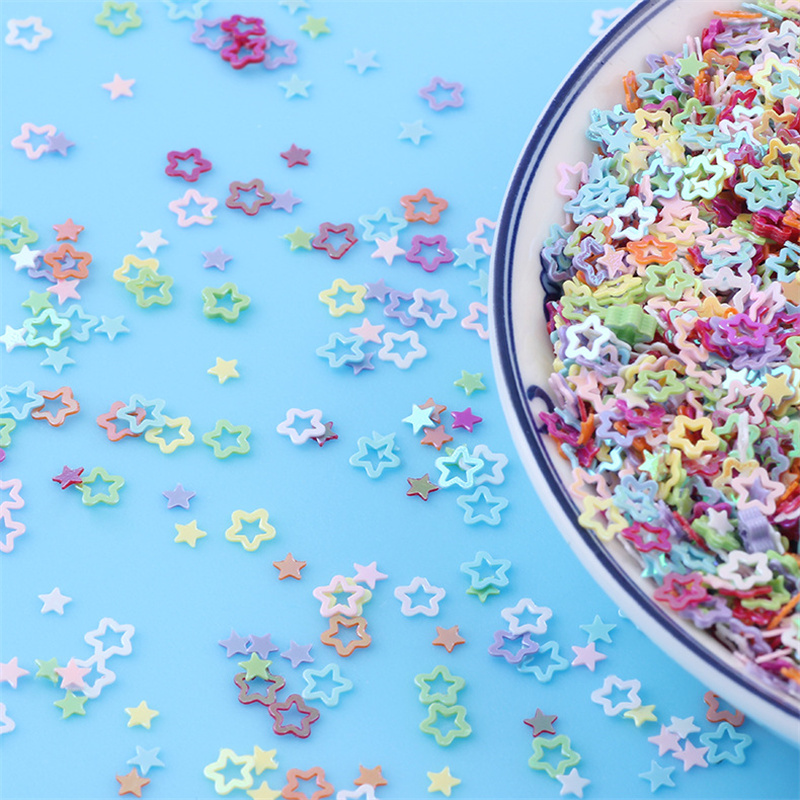 Eco Art Craft - 4mm Hollow พลัมดอกไม้เลื่อมเล็บ Embellishments เลื่อมสําหรับงานฝีมือ Handcraft