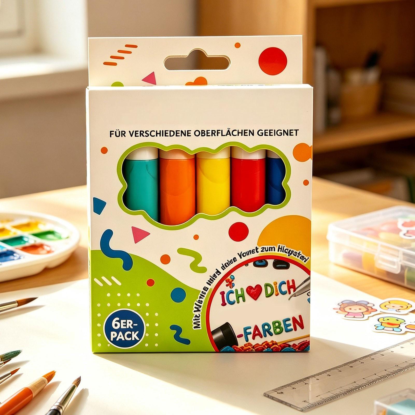 Art Craft School - ปากกาบับเบิ้ล 6/12 ชิ้น สำหรับวาดภาพ 3D ปากกาสีสำหรับงานศิลปะ