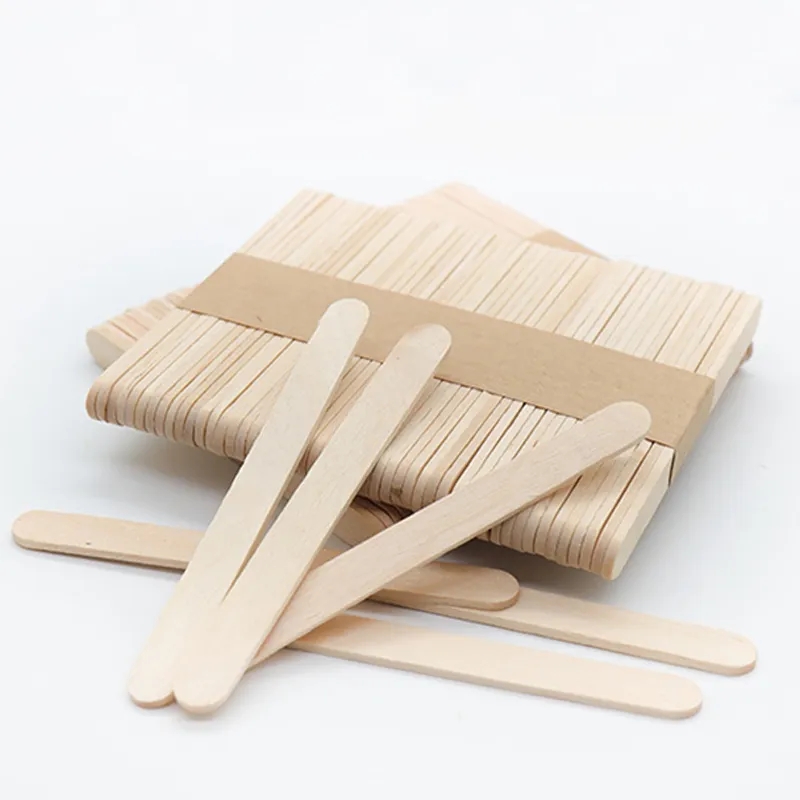 Eco Art Craft - ใหม่50ชิ้นไอศกรีมแท่งไม้ธรรมชาติช้อนไอศกรีมอุปกรณ์ทำเค้ก
