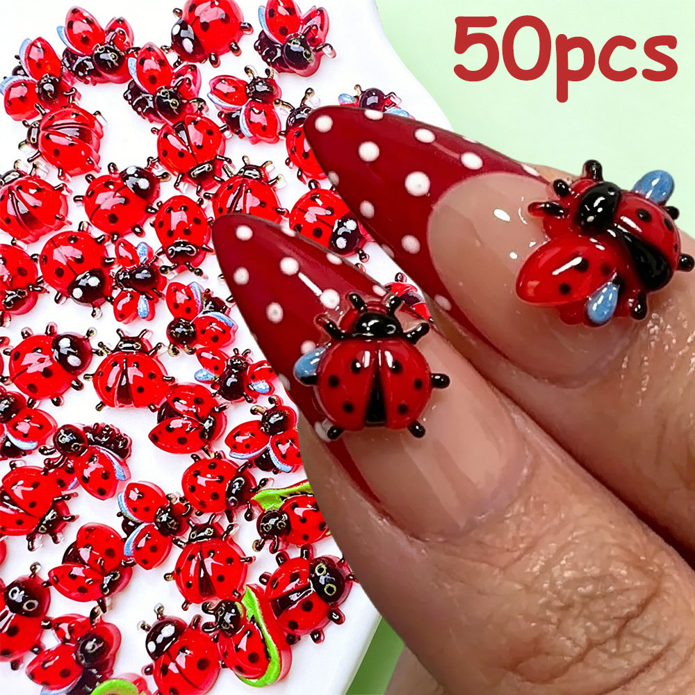 ชาร์มติดเล็บรูปเต่าทอง 3 มิติ  - Art Craft Ladybug บทวิจารณ์และราคา