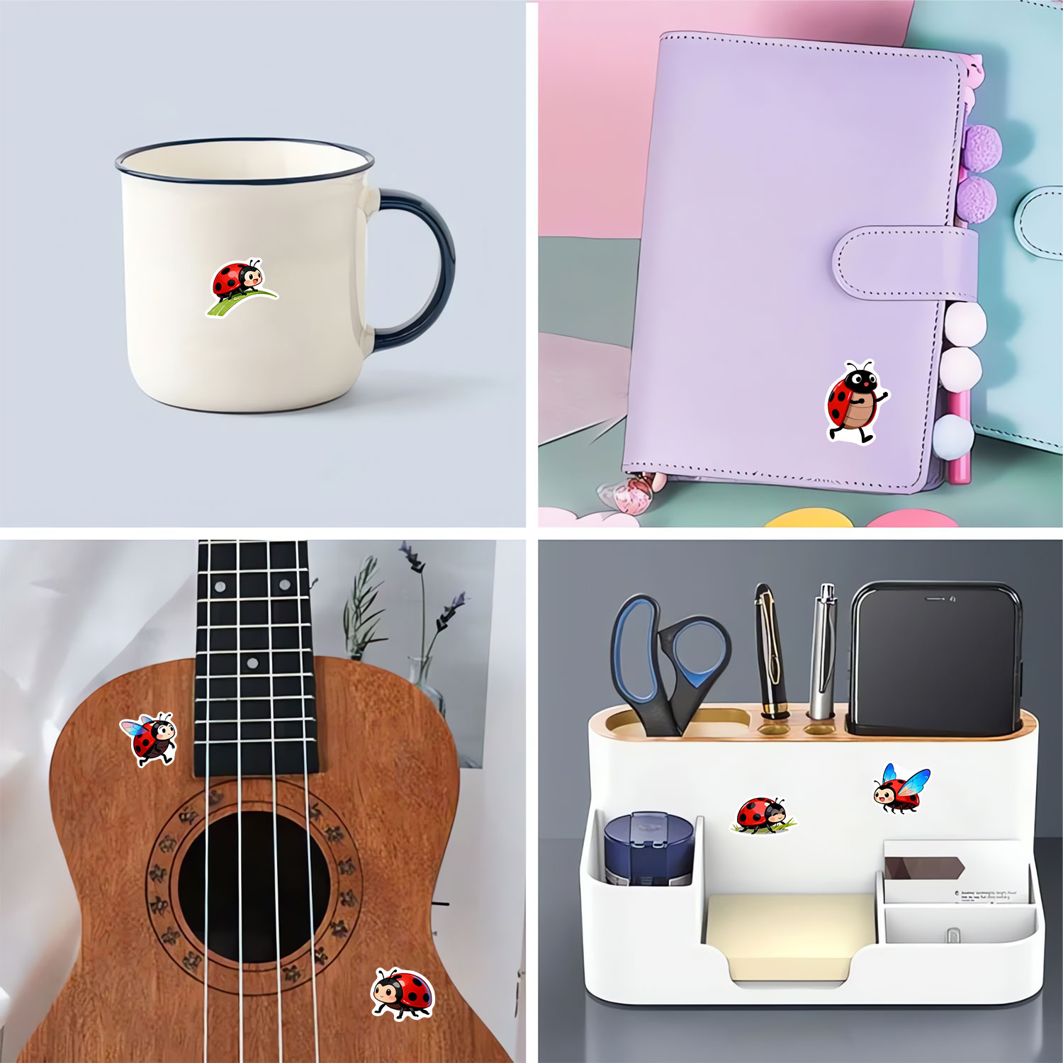 1 ม้วน (500 ชิ้น) สติกเกอร์ลาย - Art Craft Ladybug บทวิจารณ์และราคา