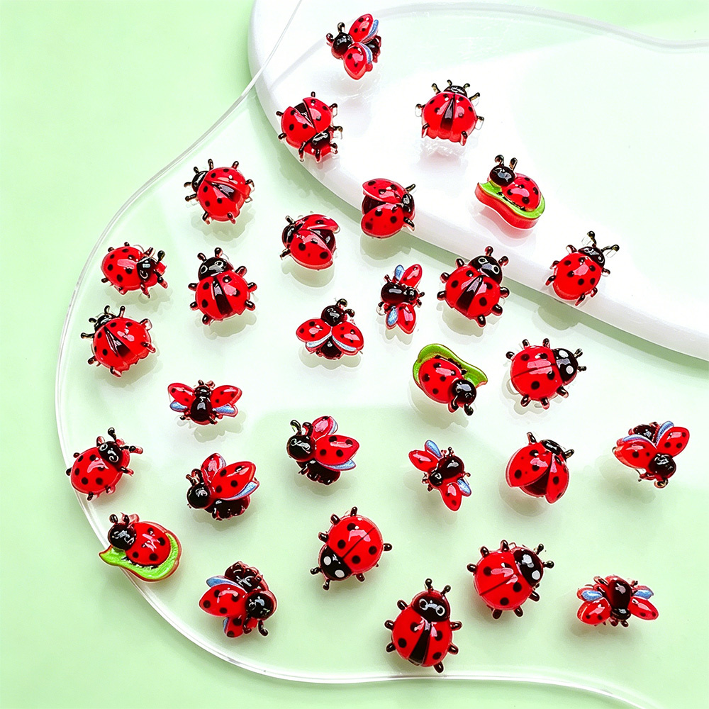 ชาร์มตกแต่งเล็บรูปเต่าทองเรซิ่ - Art Craft Ladybug บทวิจารณ์และราคา