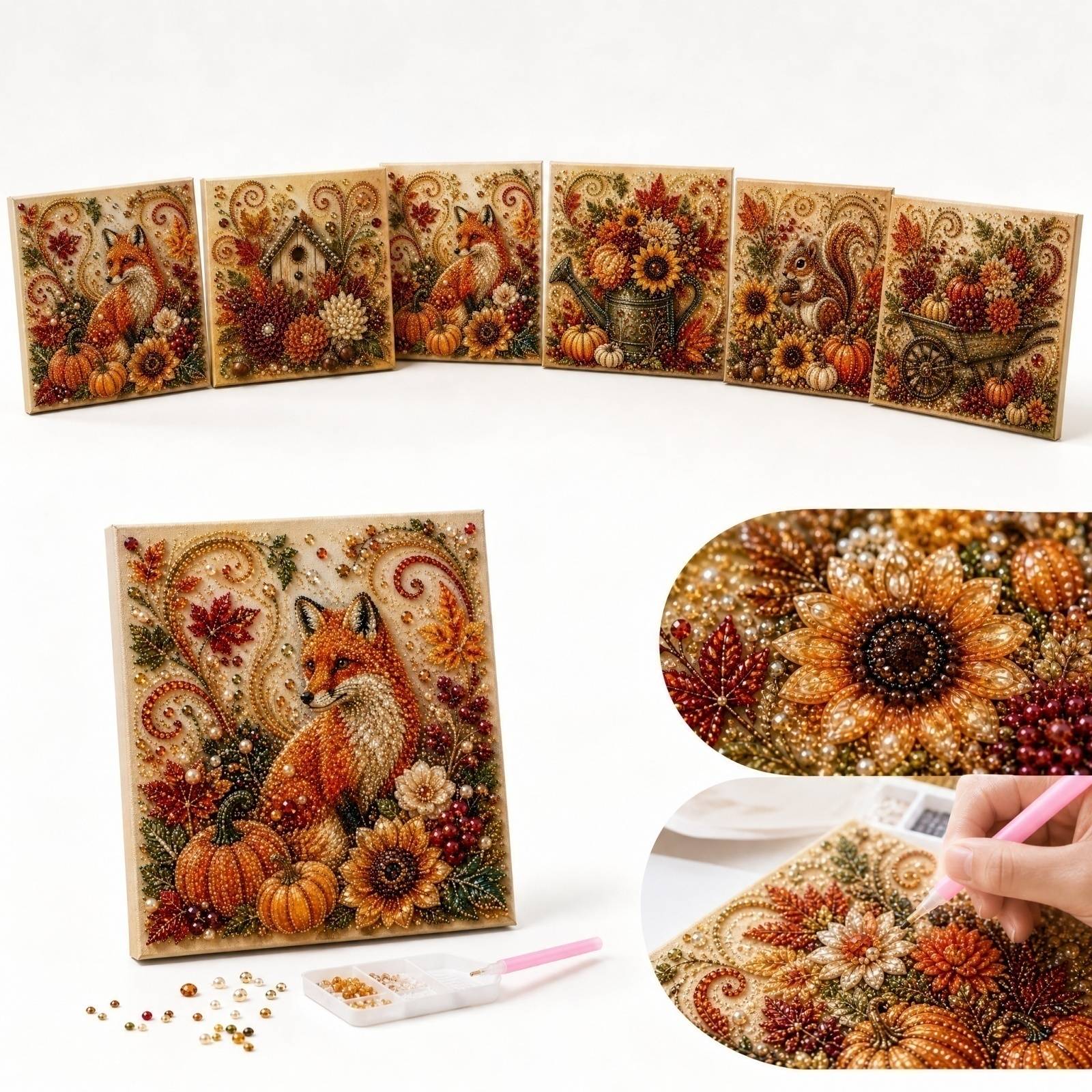 ชุดอุปกรณ์วาดภาพไข่มุก DIY ธีม - Art And Craft Autumn บทวิจารณ์และราคา