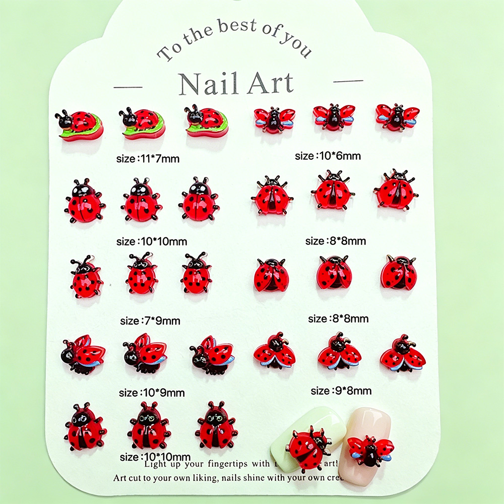 ชาร์มติดเล็บรูปเต่าทอง 3 มิติ  - Art Craft Ladybug บทวิจารณ์และราคา