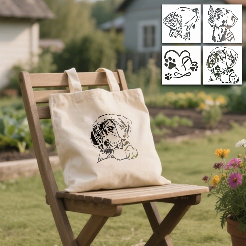 YOMDID 4pcs สุนัขภาพวาด Hollow - Art Craft Love บทวิจารณ์และราคา