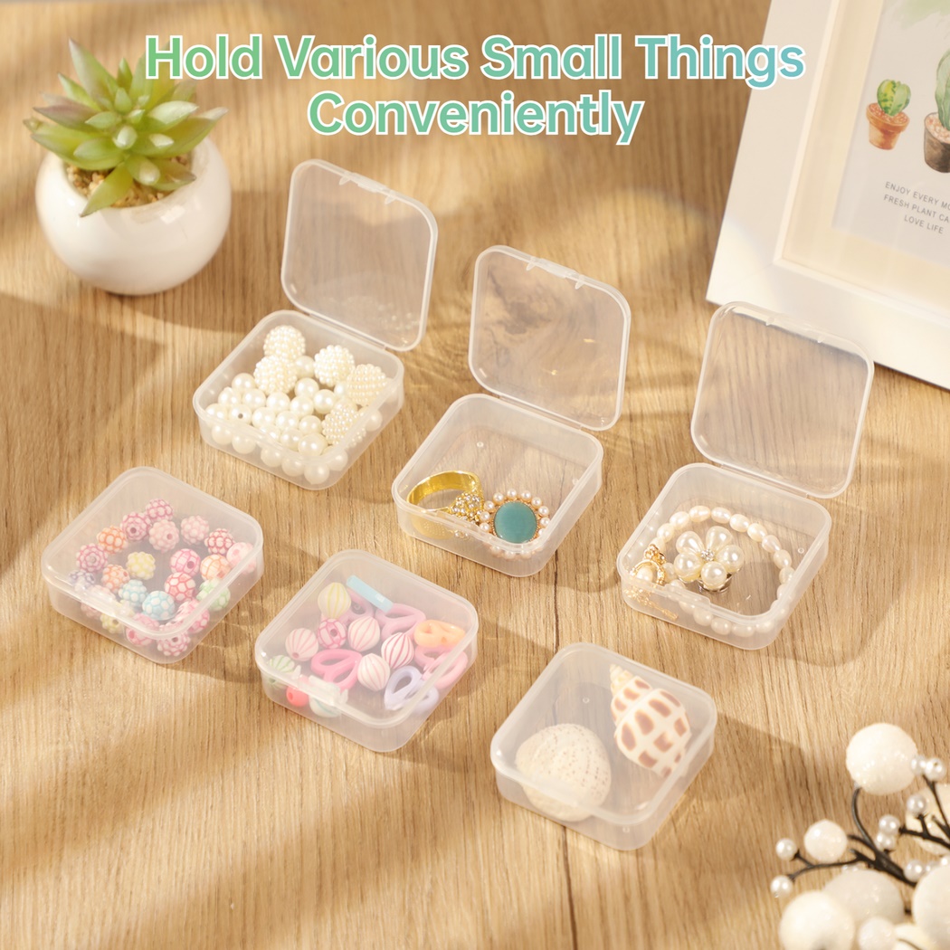 100 ชิ้นลูกปัดพลาสติกภาชนะเก็บ - Eco Art Craft บทวิจารณ์และราคา