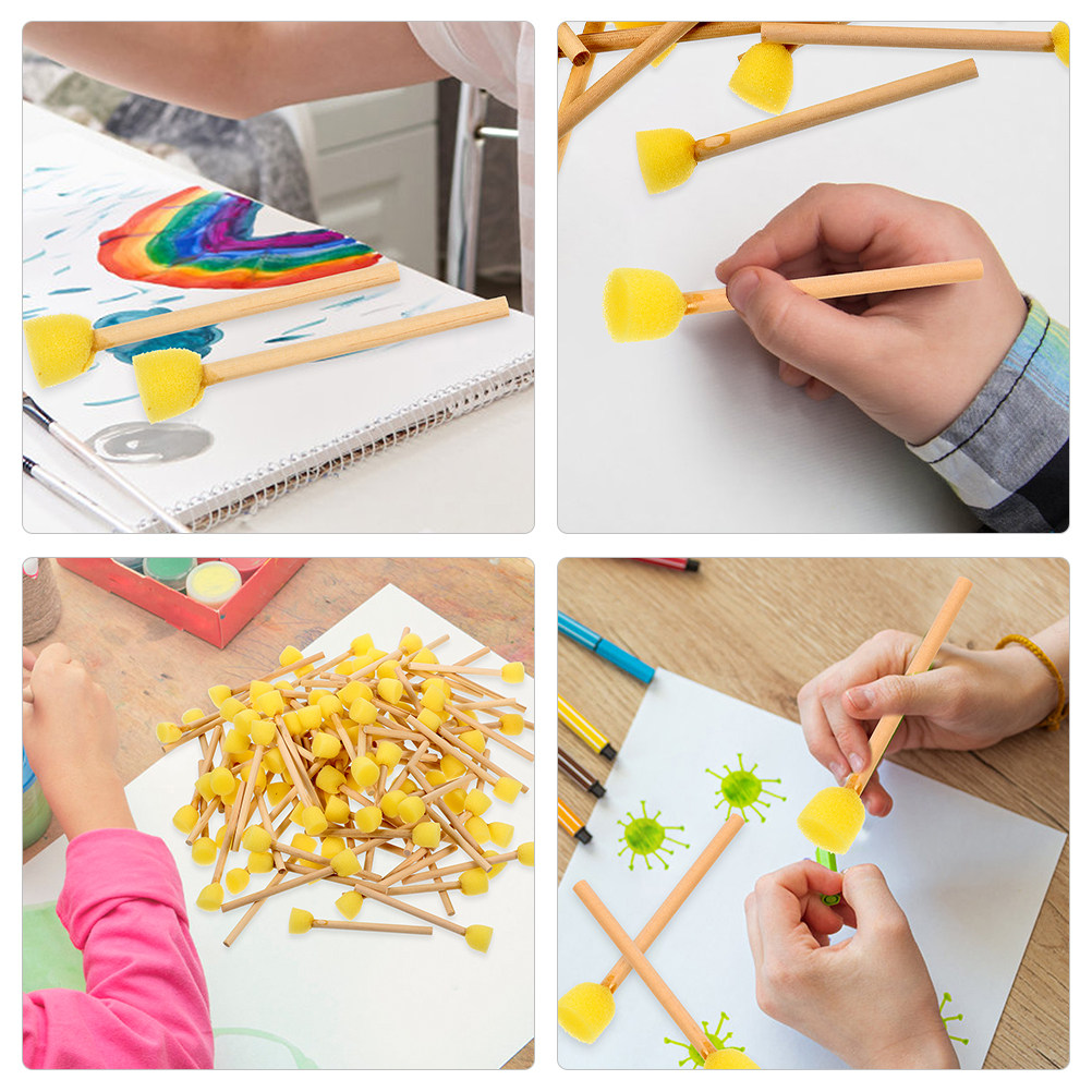 แปรงทาสีทรงกลม 10 ชิ้น ด้ามไม้ - Art Craft School บทวิจารณ์และราคา