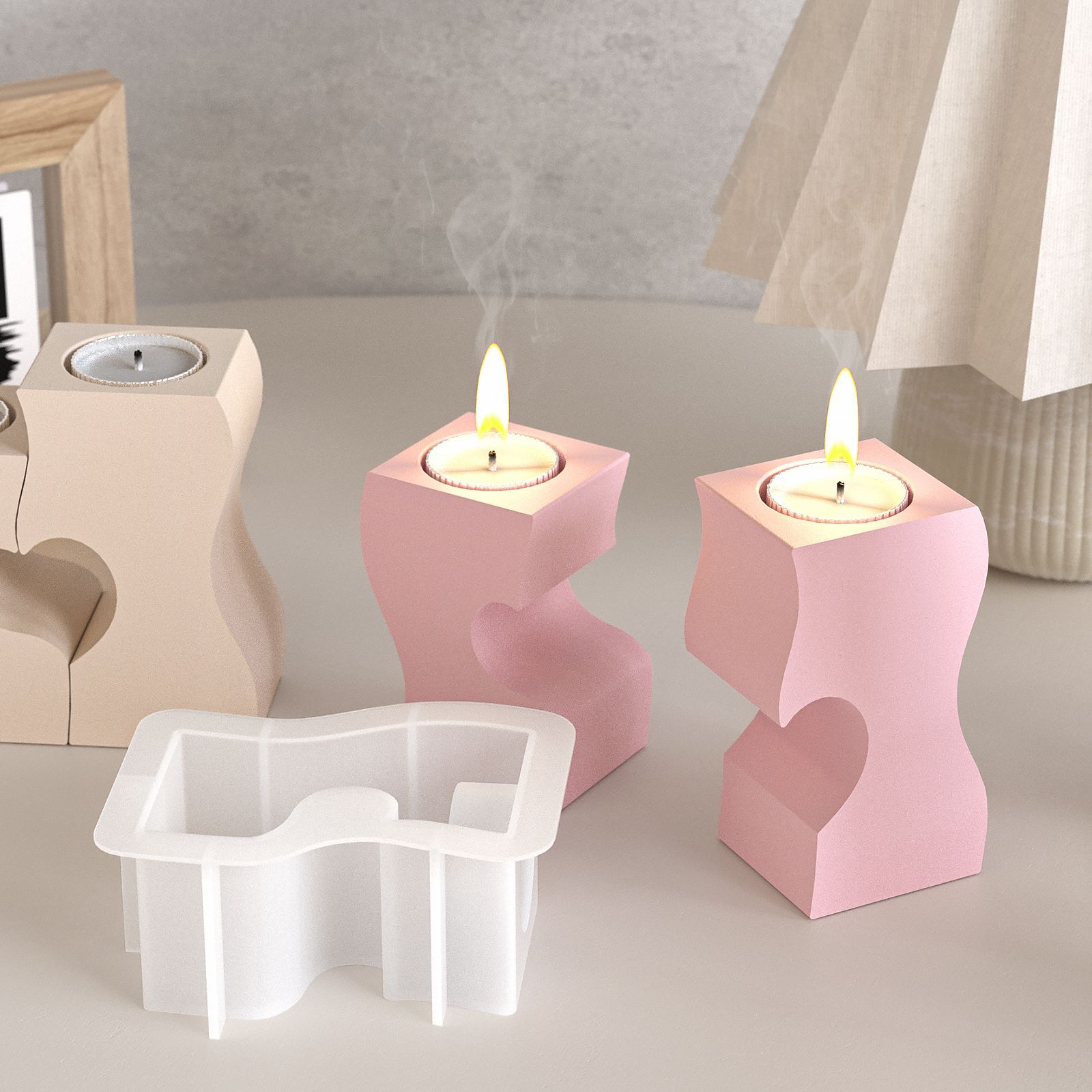 S หัวใจแท่งเทียนแม่พิมพ์ซิลิโค - Art Craft Things บทวิจารณ์และราคา