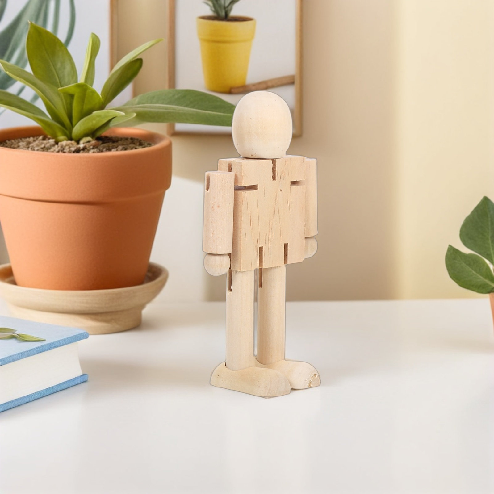 ชุดหุ่นยนต์ไม้แบบยังไม่ทาสี 4  - Art Craft Kindergarten บทวิจารณ์และราคา
