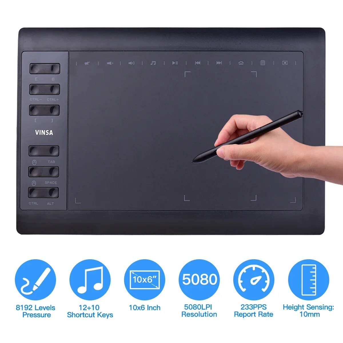แท็บเล็ตวาดภาพกราฟิกมืออาชีพ10 - Art Craft Online บทวิจารณ์และราคา
