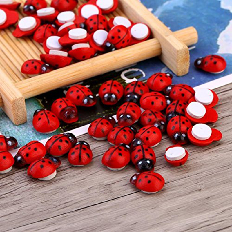 1 ชิ้น เต่าทองจิ๋วไม้ติดเอง สำ - Art Craft Ladybug บทวิจารณ์และราคา