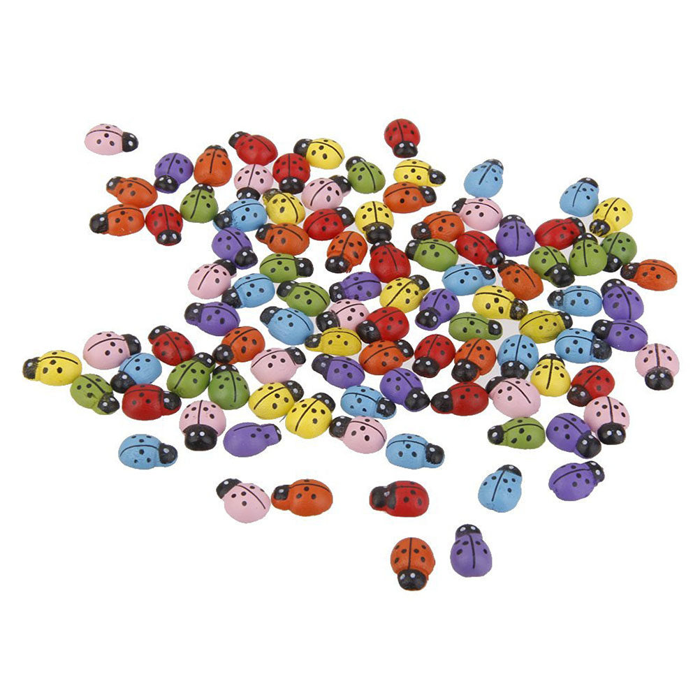 เต่าทองไม้ขนาดเล็ก 100 ชิ้น สำ - Art Craft Ladybug บทวิจารณ์และราคา