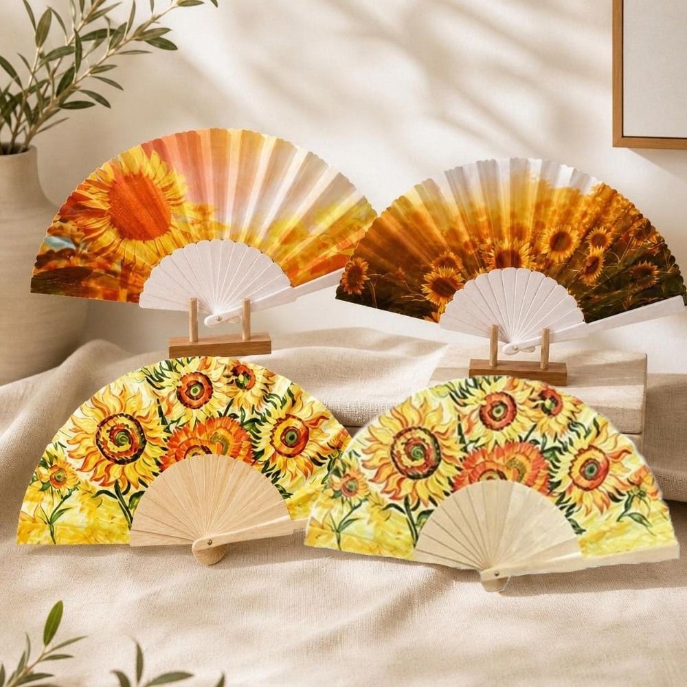 พัดพับลายดอกทานตะวัน งานฝีมือ  - Art Craft And Cloth บทวิจารณ์และราคา